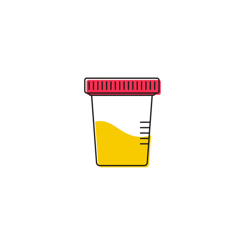 Vector Icon For Urine Test Jars On A White Background In Linear | Small ...